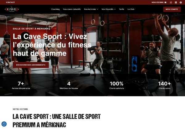 Portfolio dizee : Conception du Site internet de La Cave Sport